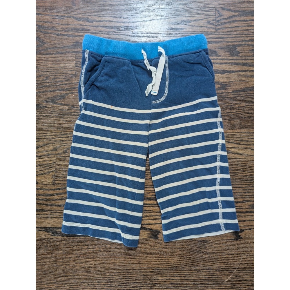 Mini Boden Size 5 110cm Boys Baggie Striped Shorts Blue White Stripes Knit